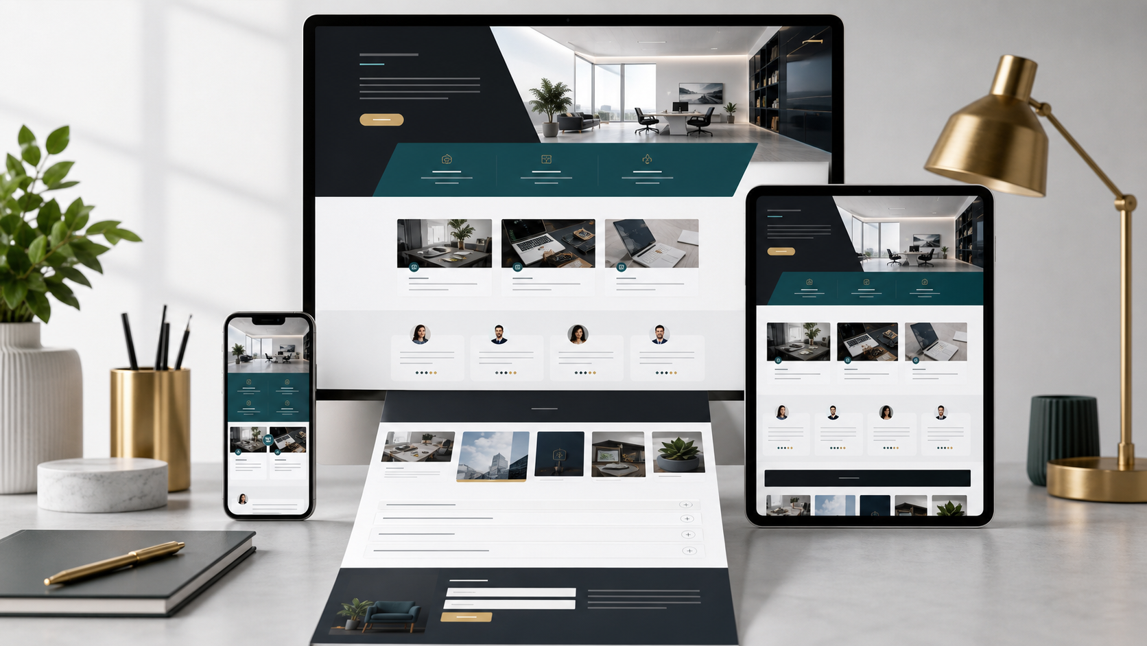 Landing page and company profile website service visual